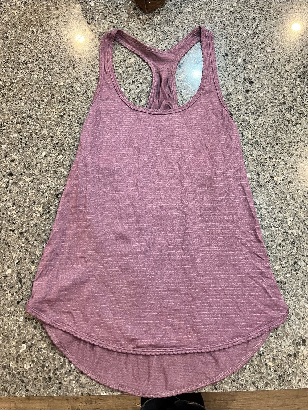 LULULEMON Singlet Heathered Rust Berry Light Racerback Tank Top Size 4